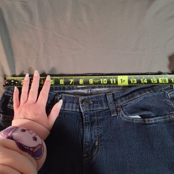 Levi Strauss Signature Jeans Womens 33* Blue Curvy Bootcut Dark Wash Denim - Picture 8 of 10